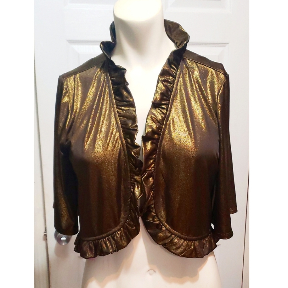 GLAMOUR cropped JACKET gold